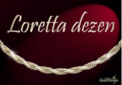 Loretta dezén - náramek zlacený